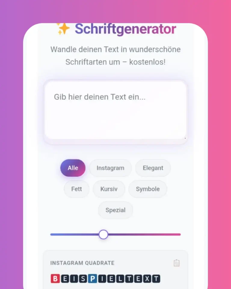 Gib deinen Text ein