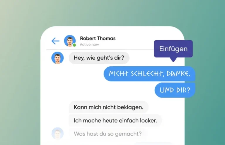 Stilvoller Text in Nachrichten