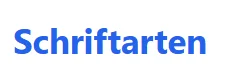 Schriftarten